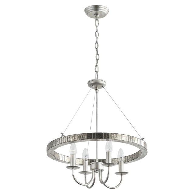 4-Light Iron Modern Island Pendant Lighting with Acrylic Lens