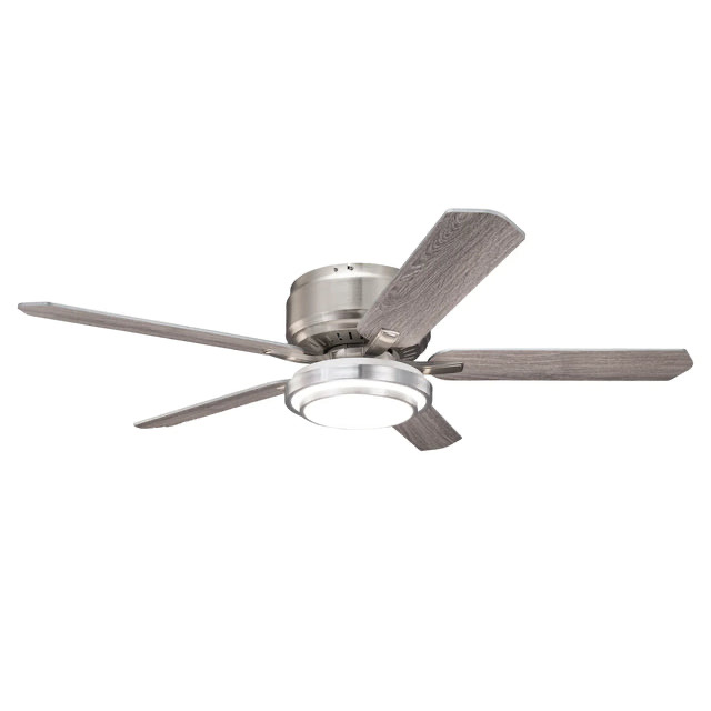 Vaczon 52 Inch Double-sided Blades Flush Mount LED Ceiling Fan with APP and Remote Control