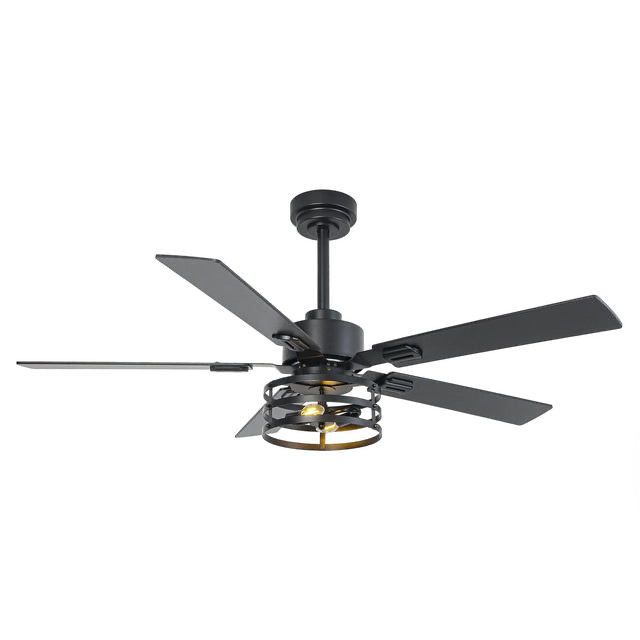 Vaczon 52 Inch 60 Inch Industrial Downrod Ceiling Fan with Light and APP & Remote Control