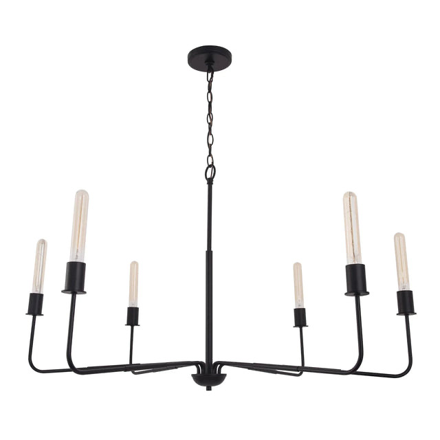 Radiant 6-Light Industrial Traditional Dimmable Chandelier