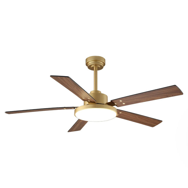 Vaczon 52 Inch Double-sided Blades Modern Ceiling Fan with Remote Control and LED Light