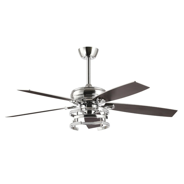 52 Inch Rita Double-sided Blades Downrod Mount LED Ceiling Fan with Remote Control