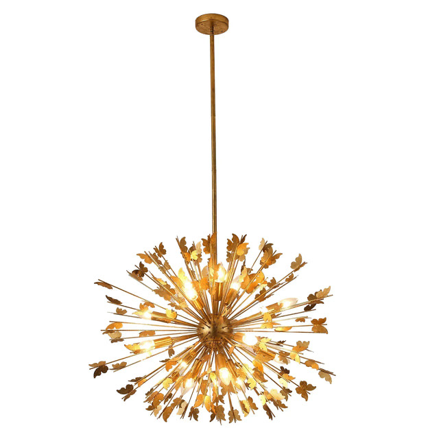 35 Inch Lydia 14-Light Golden Chandelier