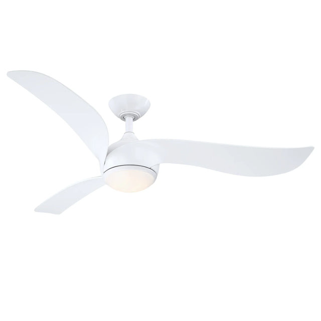 52" Phil White Downrod Mount LED Ceiling Fan with Remote Control