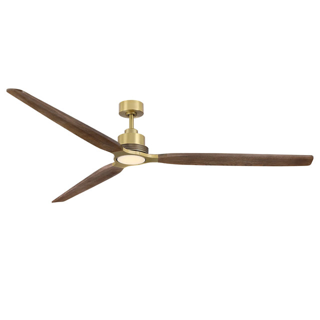 84 Inch Soft Brass Solid Wood Blades Large Ceiling Fan