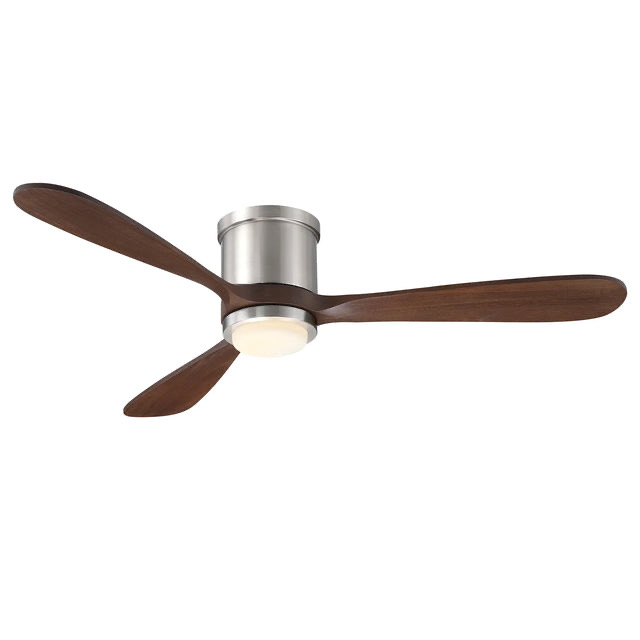 52 Inch Mayna Solid Wood Blades Flush Mount Ceiling Fan